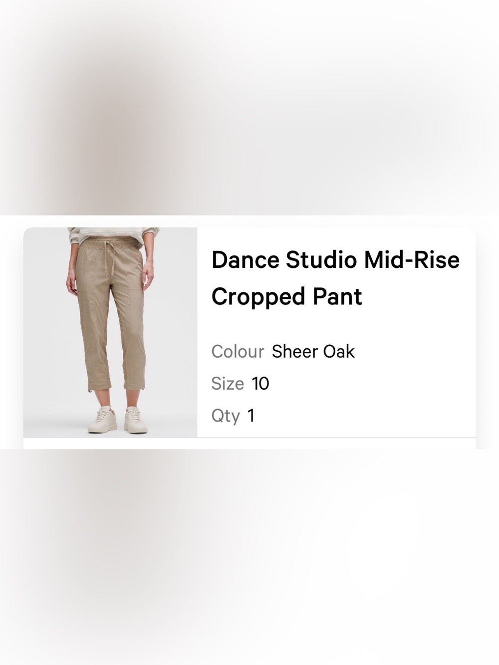 lululemon athletica Dance Studio Mid-Rise Cropped Pant - Sheer Oak (Beige)